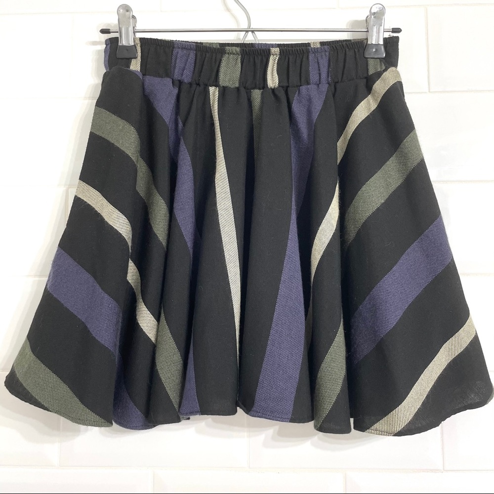 BCBGeneration Striped Skater Skirt